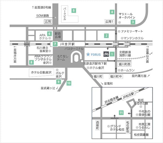 周辺駐車サービスのご案内（金沢フォーラス駐車場、提携周辺駐車場）