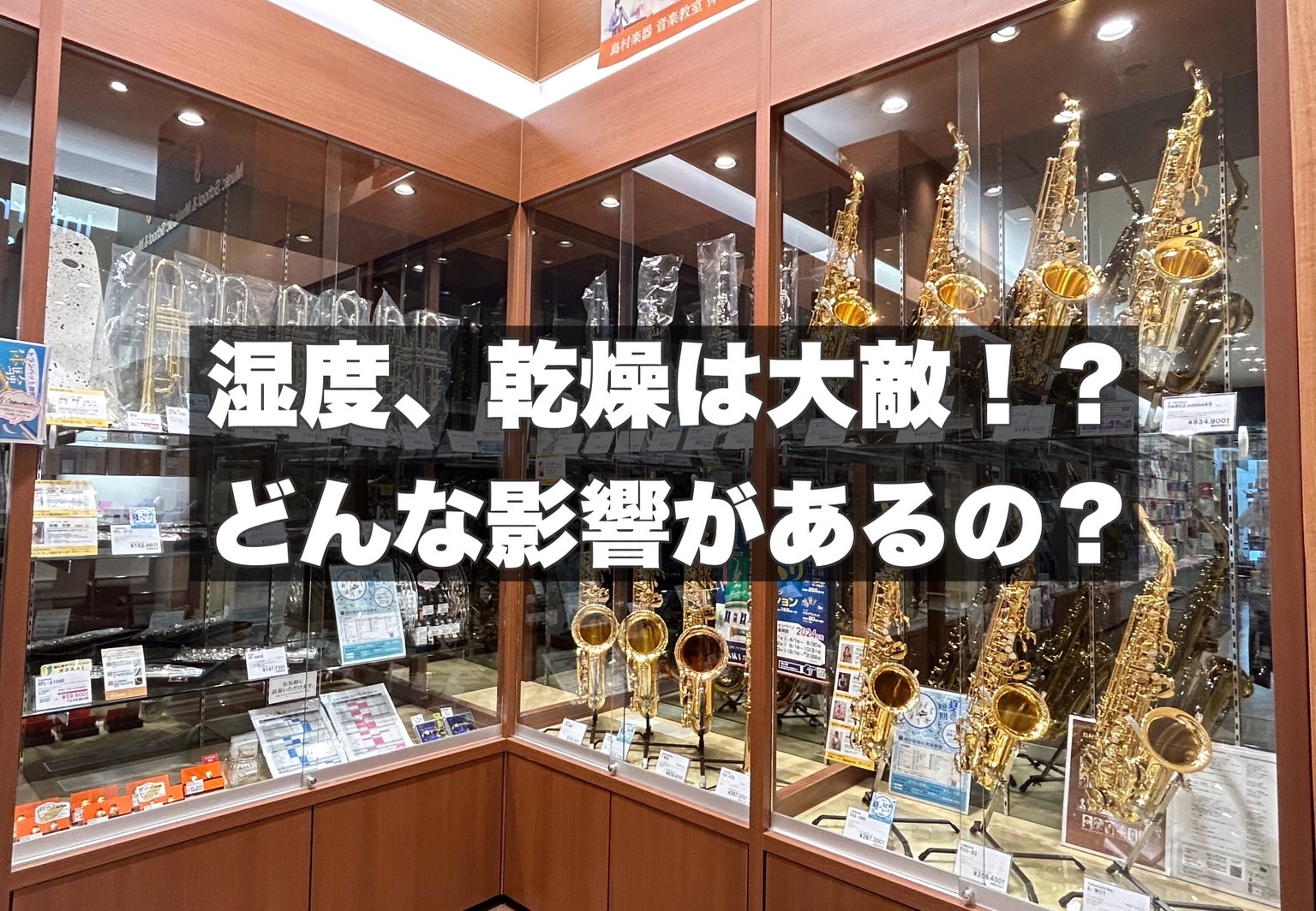 こんにちは！島村楽器イオンモール橿原店の生駒です！ 最近は梅雨真っただ中でジメッとして暑いですよね💦 実は湿度によっても楽器の調子が変わってしまいます。 今回は梅雨～夏の湿度が高い時期、秋～冬の乾燥の時期におすすめのグッズをご紹介していきます！ CONTENTS管楽器ケース内の湿度の基準湿度調整しな […]