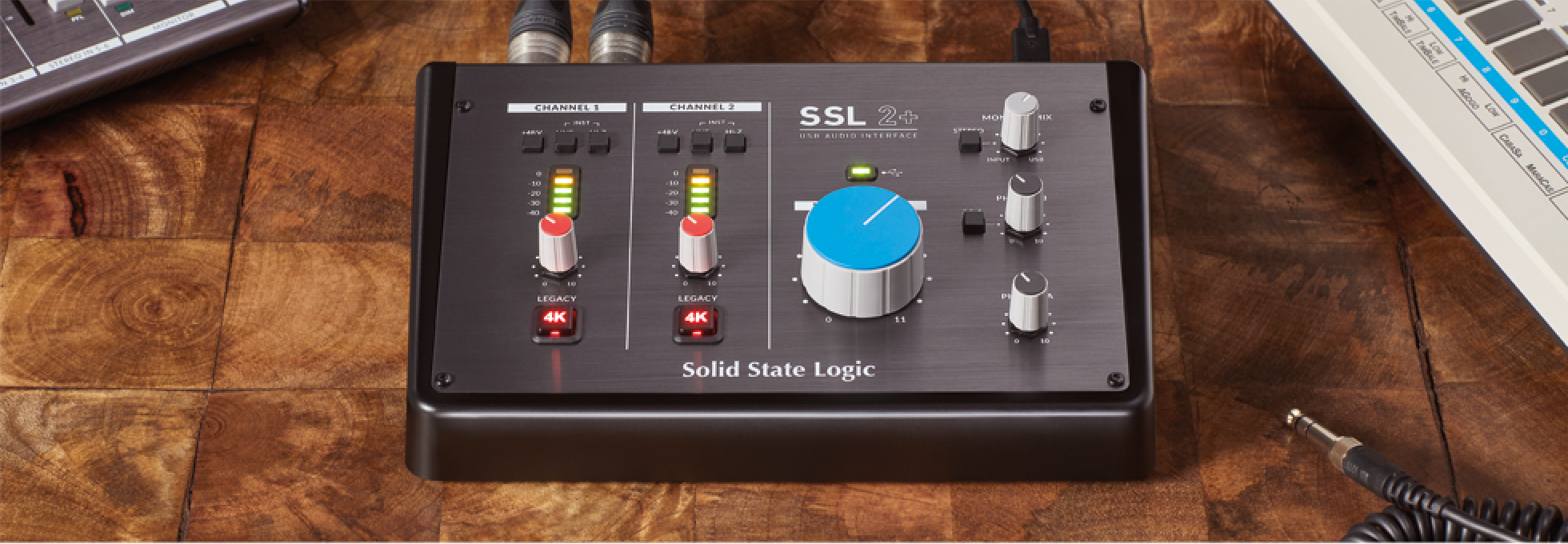 レコーディングスタジオの音を自宅で！　オーディオインターフェース　SolidStateLogic　SSL2　SSL2+　！