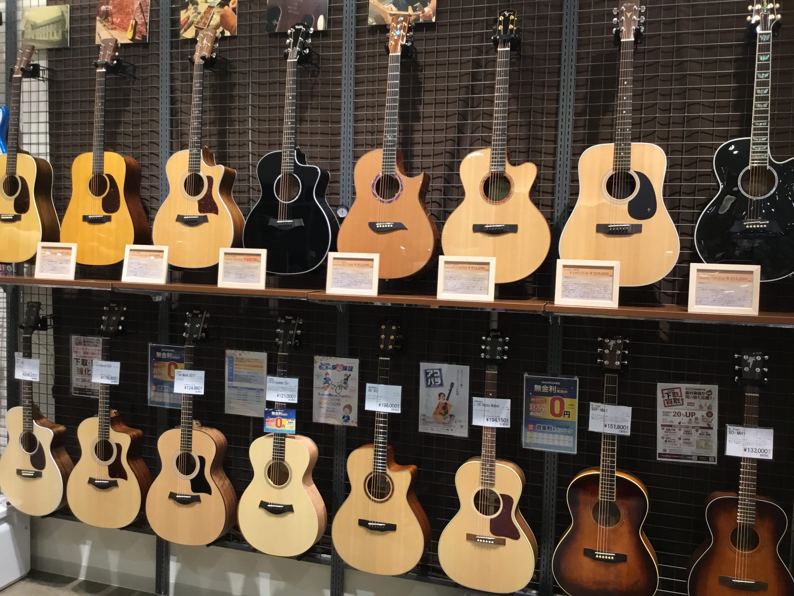 イオンモール春日部店 アコースティックギター展示情報。