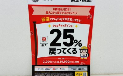楽器をお得に購入！イオンモール川口前川店はPayPayポイント25％戻ってくるキャンペーンの対象店舗です