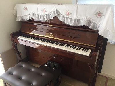 【ピアノ御納品11】カワイKX98WN　―和室・お庭入れ―