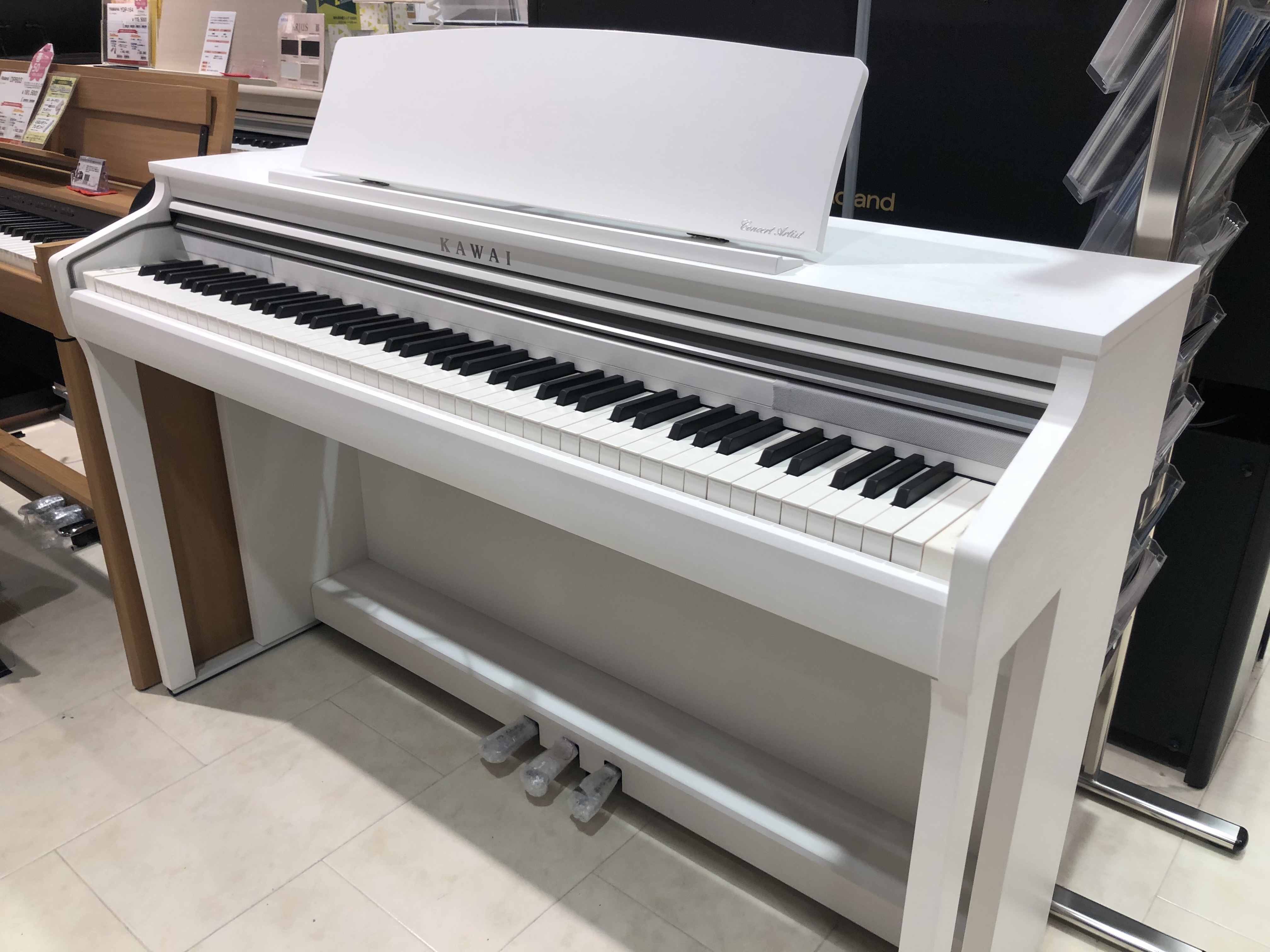 【展示品1台限定スペシャルプライス】KAWAI／CA48 ピュアホワイトカラー