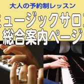 【大人の為の予約制レッスン】ミュージックサロン総合案内