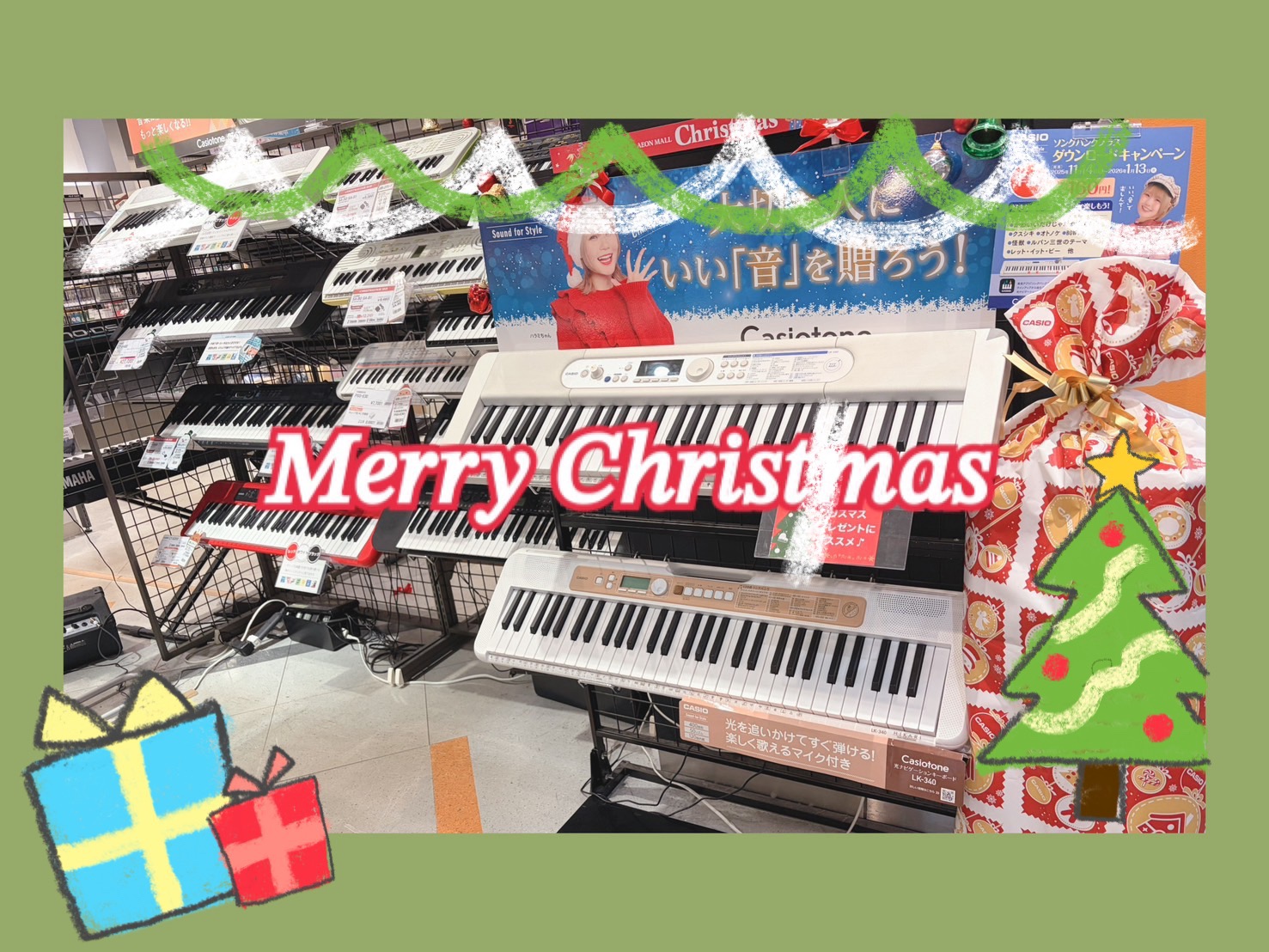 🎄✨ クリスマスプレゼントにおすすめのキーボード特集 ✨🎁 もうすぐクリスマス！大切な人へ、音楽の楽しさを贈ってみませんか？今回は「はじめてのキーボード」にぴったりなモデルを、機能やデザイン別にご紹介します🎹 【光って楽しい！はじめてのキーボード体験】 CASIO 光鍵盤 LKシリーズ 光る鍵盤を追 [&hellip;]