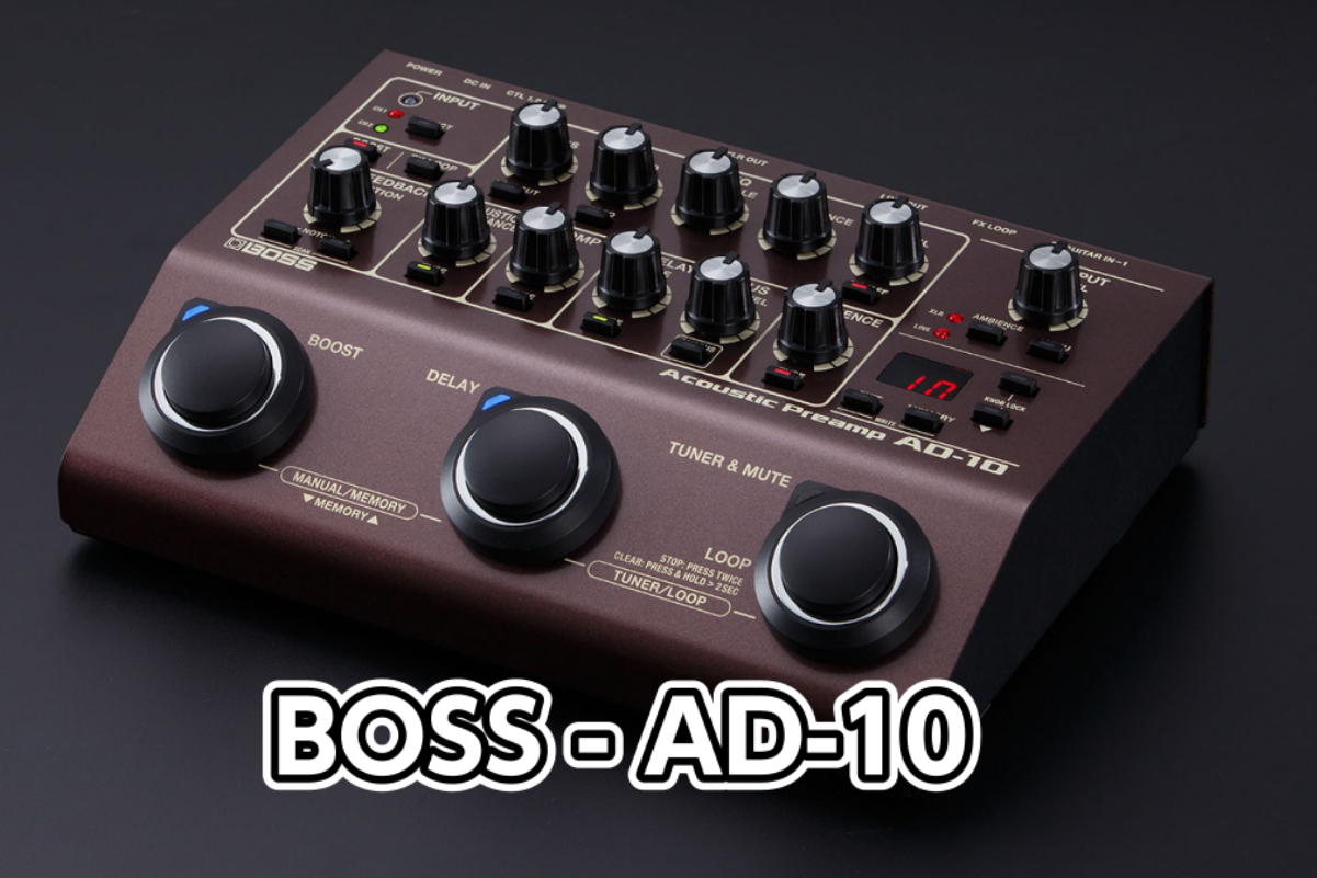 *BOSS AD-10 Acoustic Preamp 展示中！！ **ハイエンド・アコースティック・ギタリストに向けたライブ・ソリューション・ツール AD-10は、どのようなライブ環境でも常に最高のサウンドにこだわるギタリストのために開発された、2チャンネル・アコースティック・プリアンプ／DIです […]