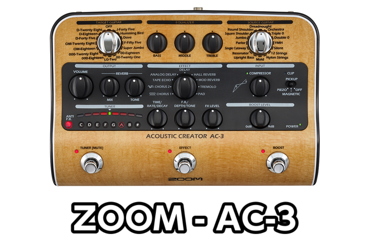 【エフェクター】ZOOM (ズーム)　AC-3展示中！【アコースティックギター用エフェクター】