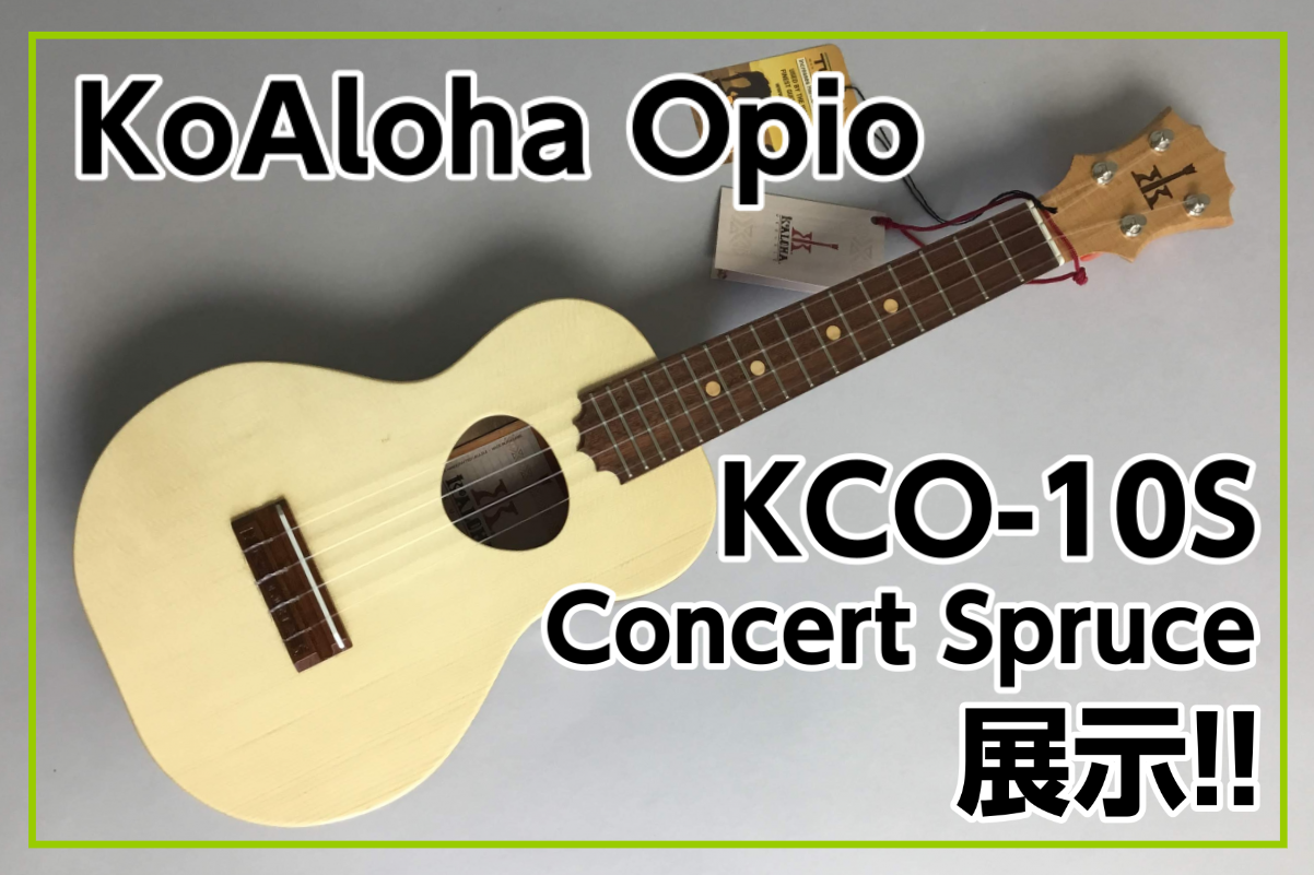 KoAloha (コアロハ) Opio KCO-10S Concert Spruce展示中 (コンサートウクレレ)