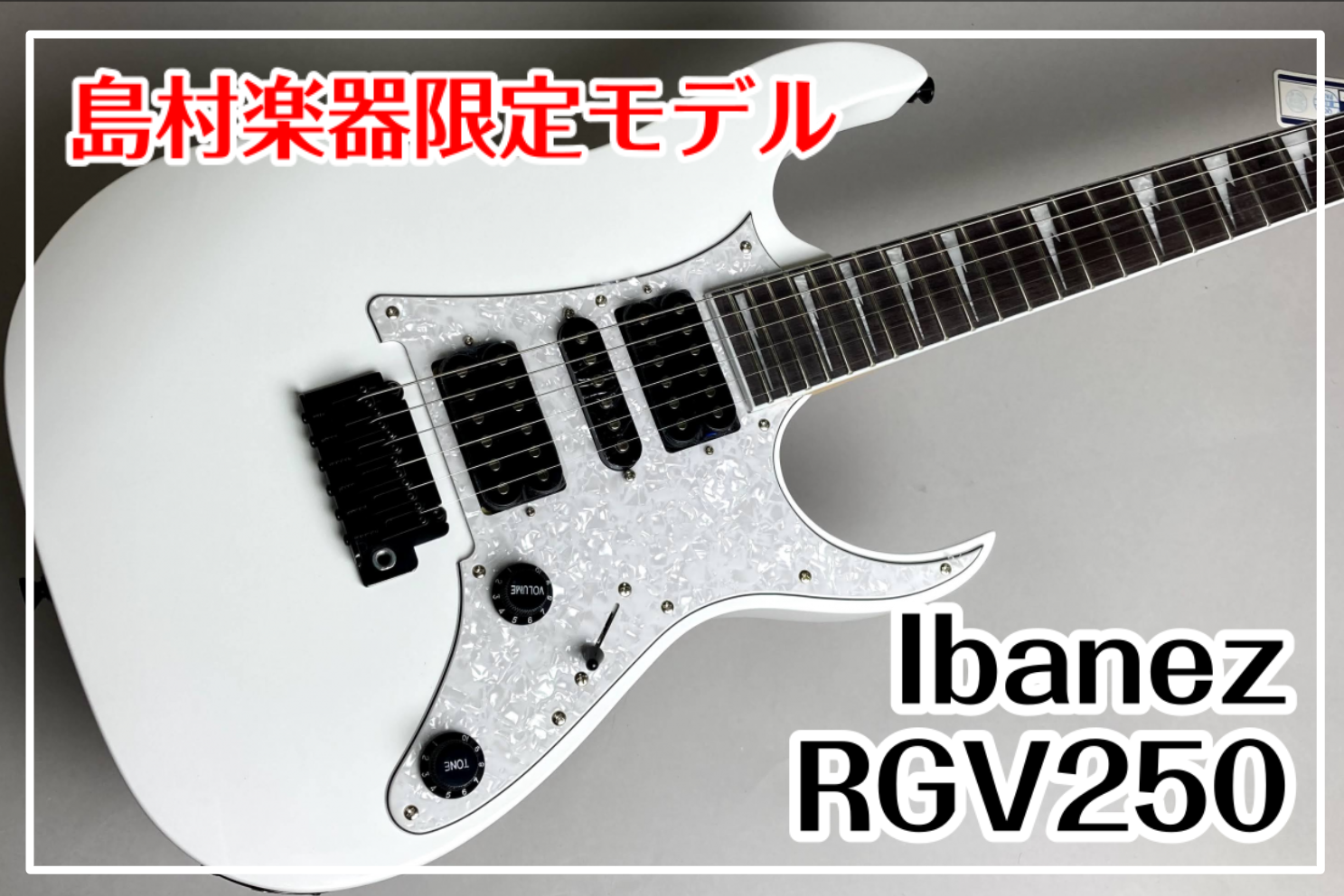 【島村楽器限定モデル】Ibanez RGV250 WH入荷！