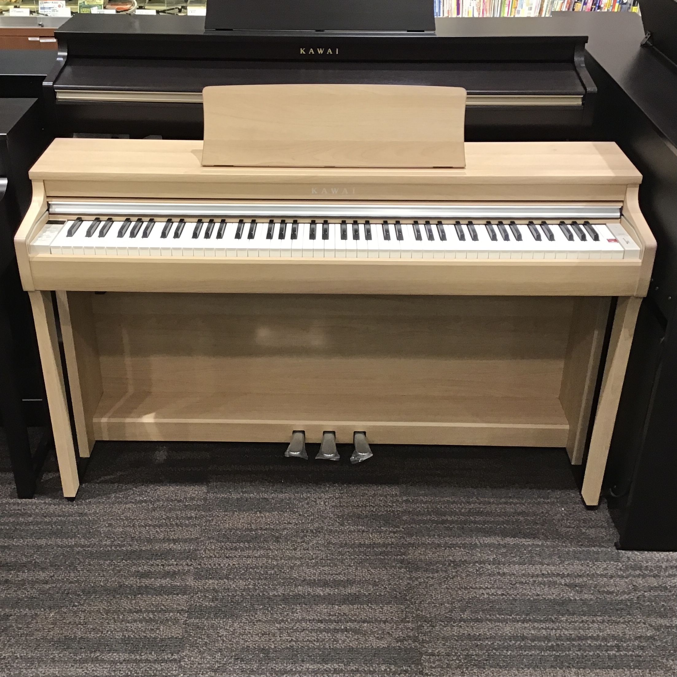 激安 KAWAI カワイ CN27 デジタルピアノ 電子ピアノ キャビネットタイプ 側面あり