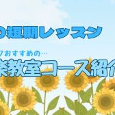 【★夏の短期レッスン★おすすめコース紹介！！！】
