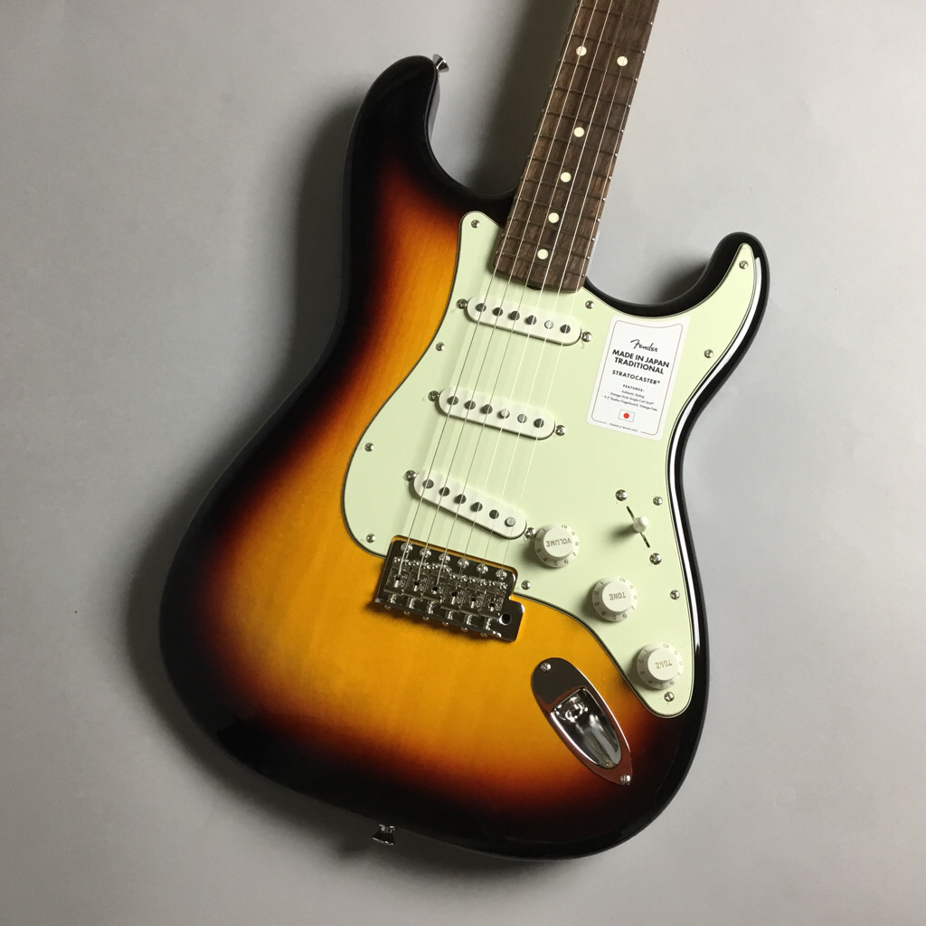 エレキギターFender Made in Japan Traditional II 60S Stratocaster/R【フェンダー】 3TS