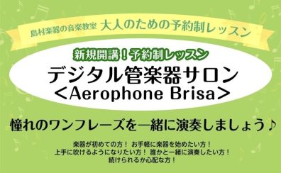 【神奈川初のBrisa教室!?】デジタル管楽器<Aerophone Brisa>コース【新規開講】