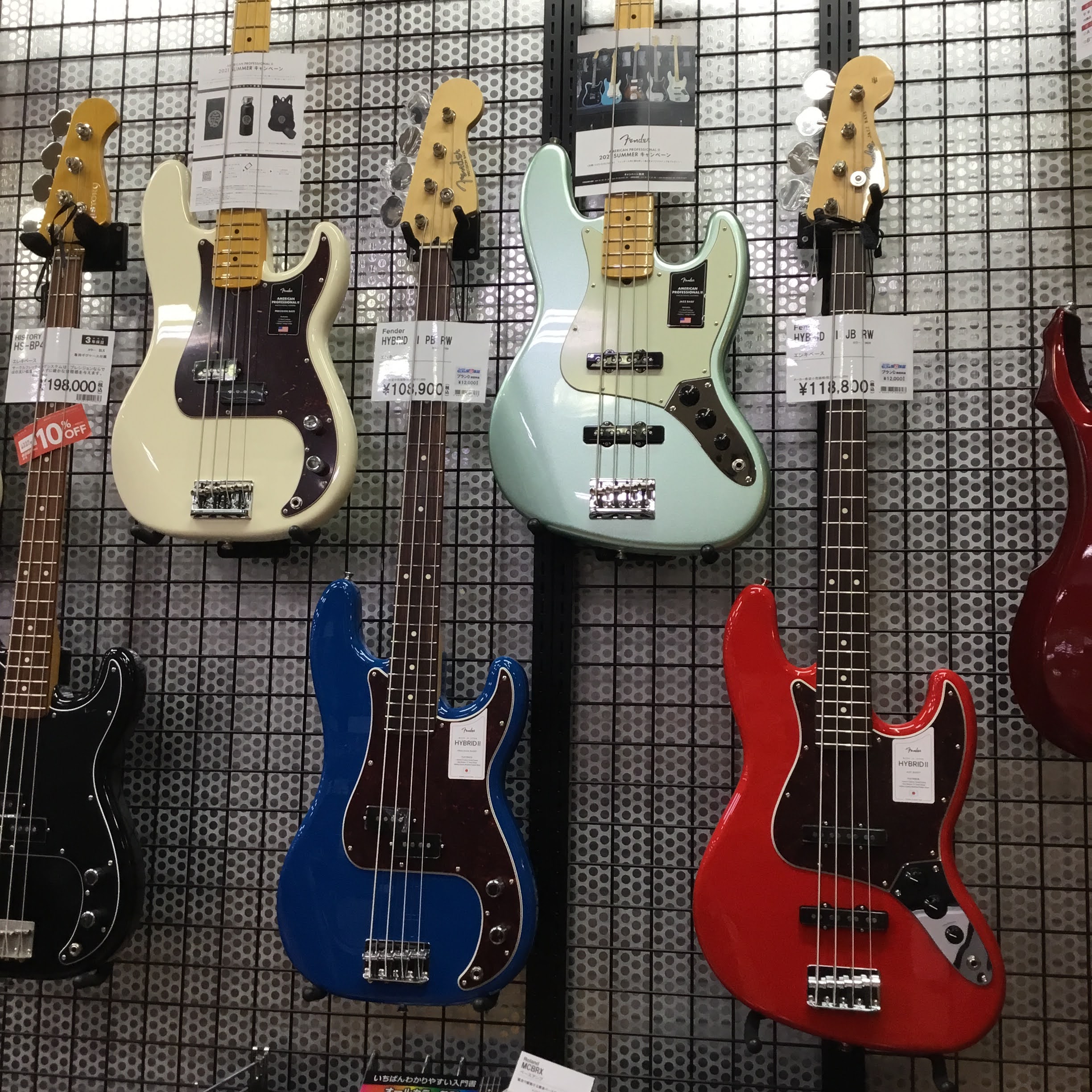 【エレキベース】Fender HYBRID II・PROFESSIONAL II入荷！！