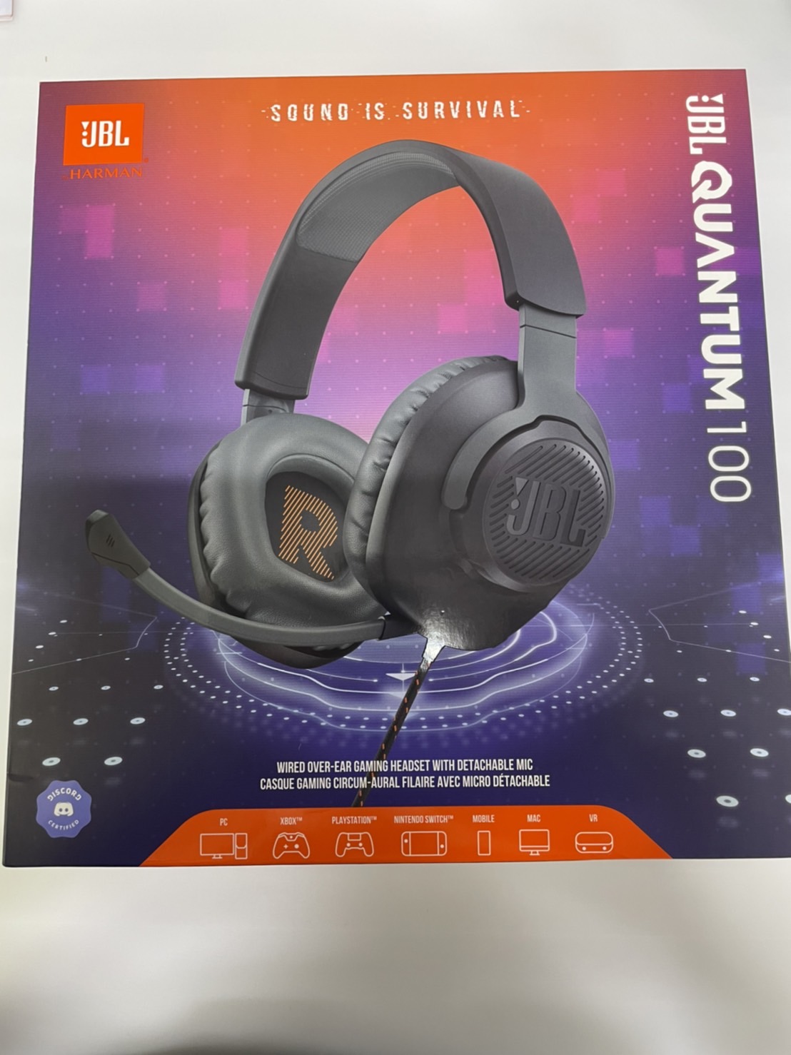 【ゲーミングヘッドホン】初めてのゲーミングヘッドホンにオススメ！JBL　QUANTUM100入荷しました！