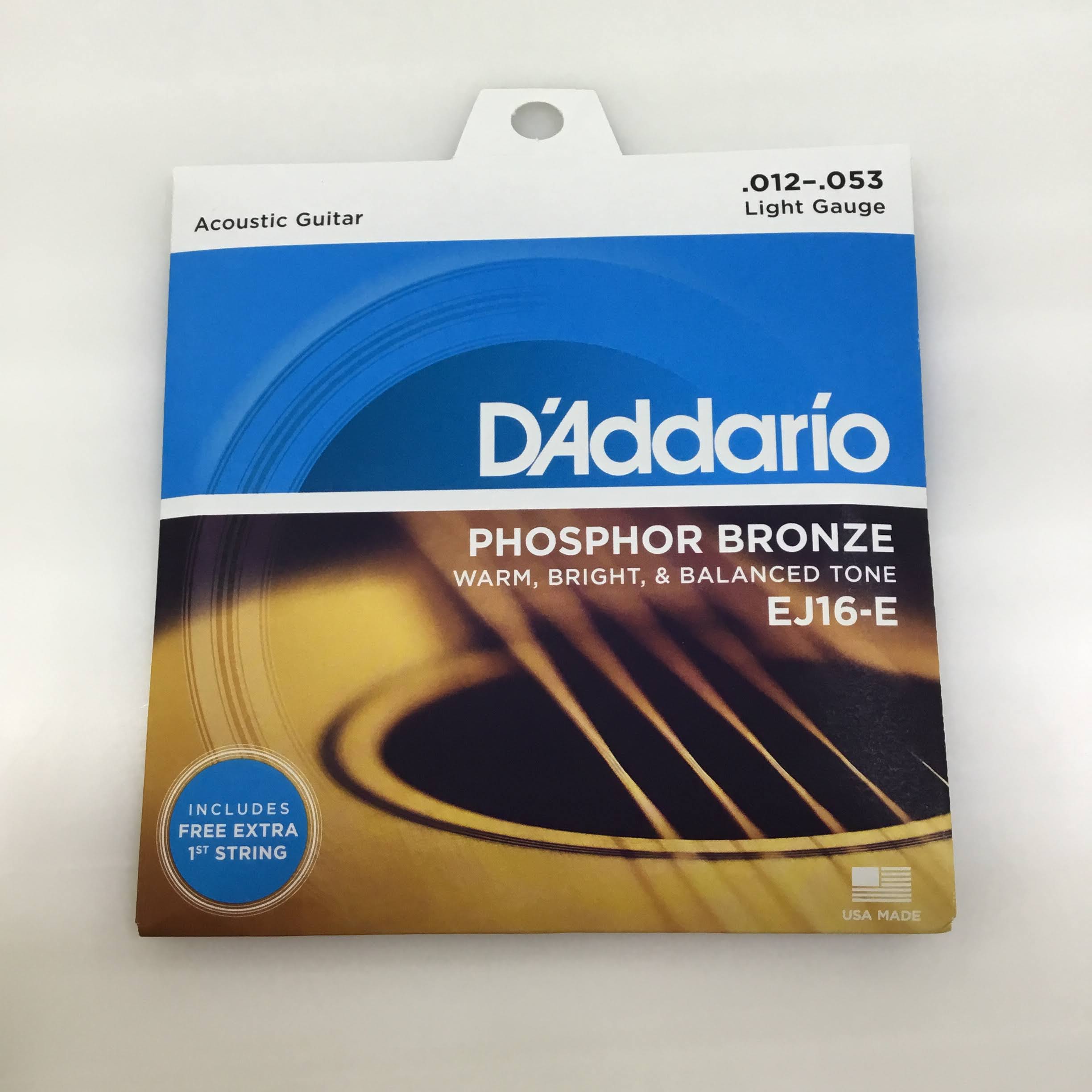 新品　D'Addario　ダダリオ アコースティックギター弦 EJ-16