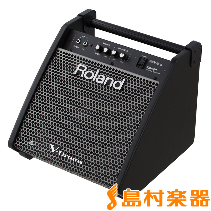  V-Drums ・電子パーカッション 専用パワードモニターアンプ 【Roland】PM-100