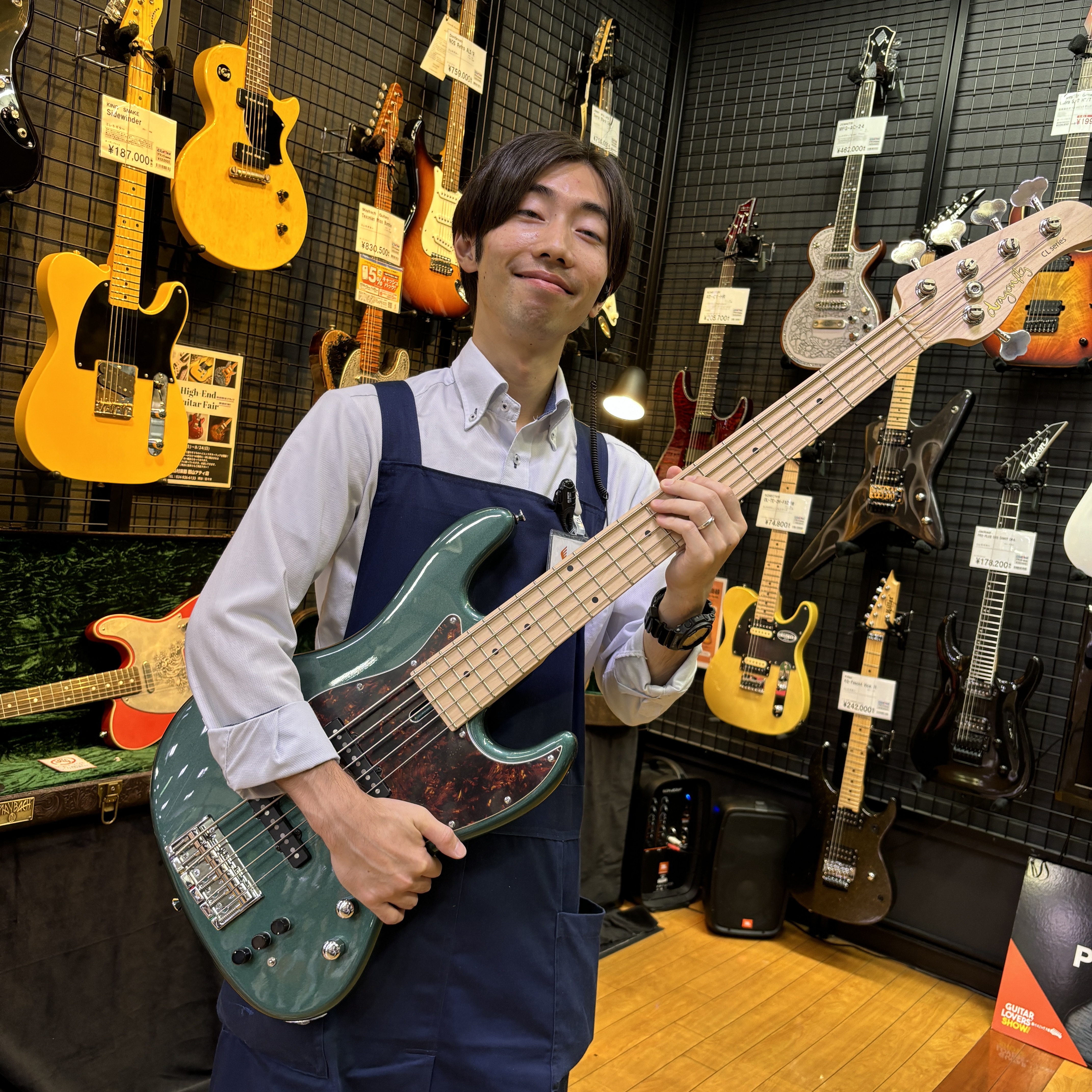 ギターアドバイザー、ギターエイド、エレキギター、エレキベース、エフェクター、アンプ担当佐々木（ささき）