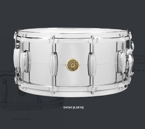 Gretsch USA Custom Metal　※近日入荷予定G4164 Chrome Over Brass　14”×6.5”