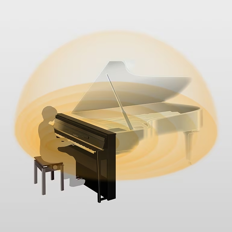 グランドピアノのように空間を音で満たす音響システム
