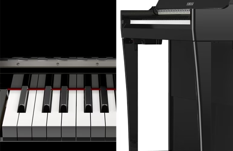 グランドピアノの優美さを体現するデザイン