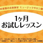 【音楽教室】今年こそウマくなりたい🐎入会金不要の1ヶ月お試しレッスン実施中♪