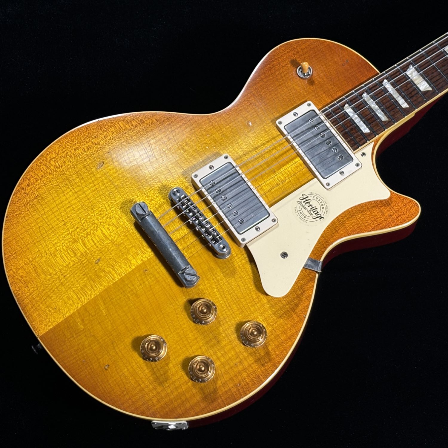 HeritageCustom Shop Core Collection H-150 Plain Top Artisan Aged Dirty Lemon