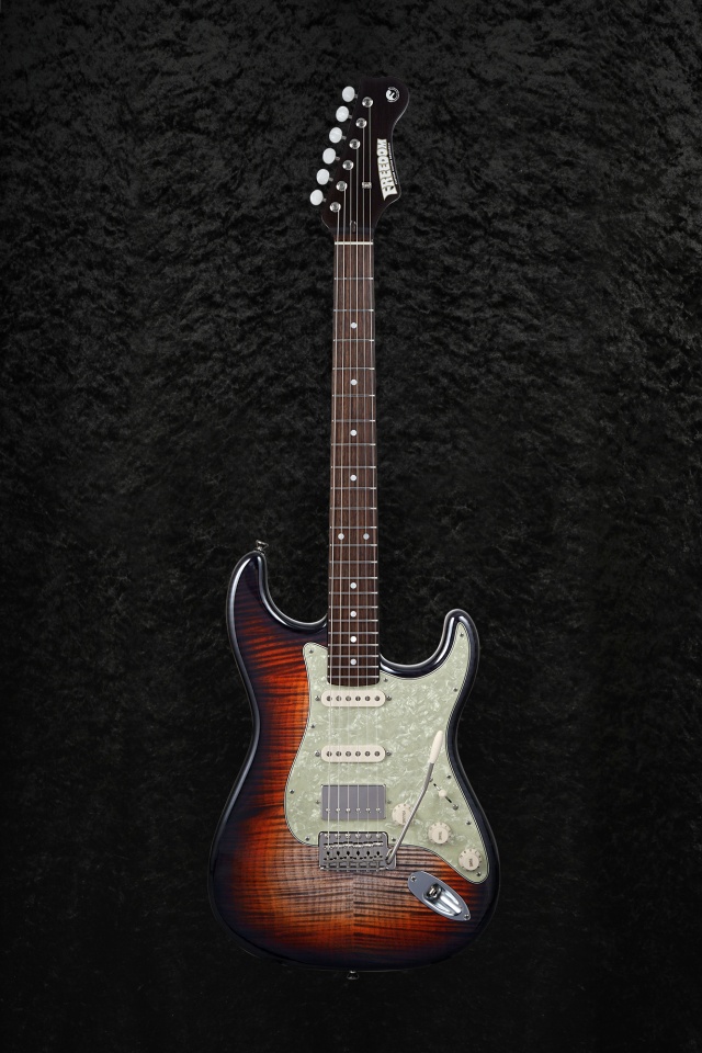 2023福岡ギターショーモデルOrder Style ST Pepper Semi Solid FT　煙草1(TBK1)