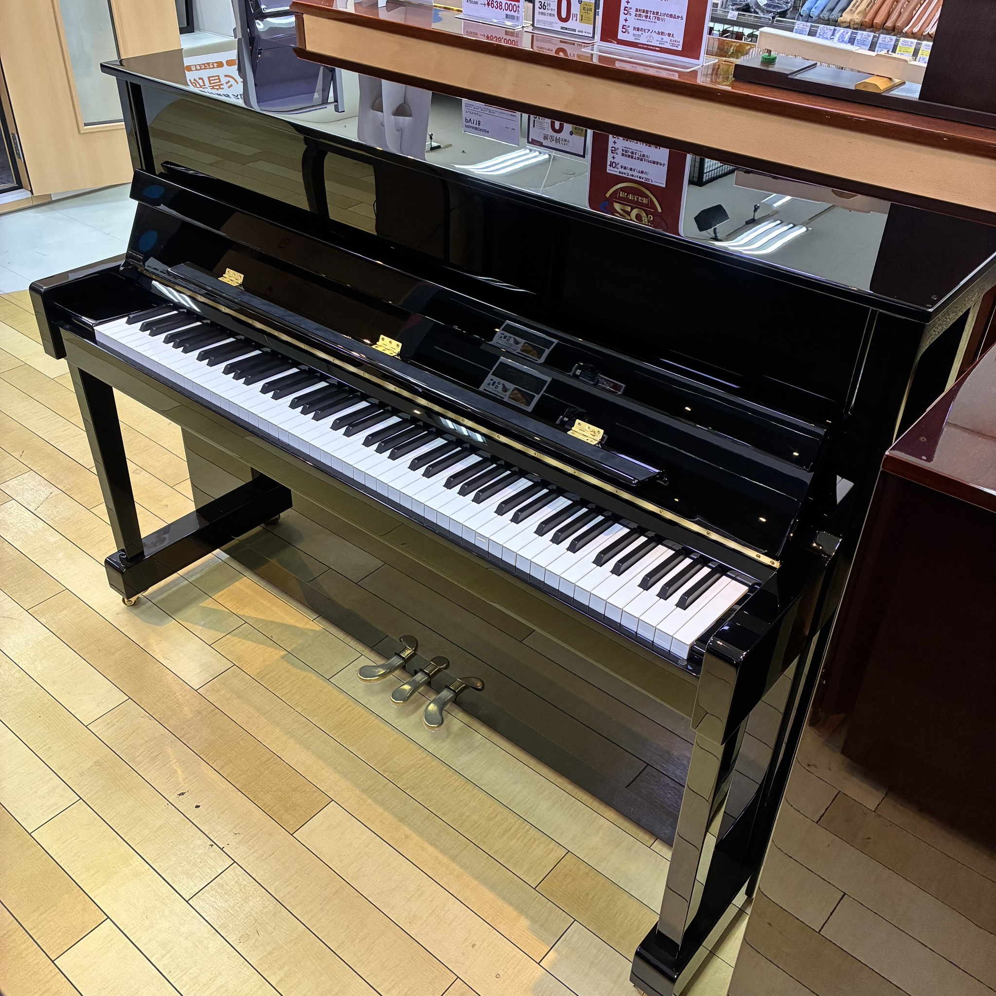 アップライトピアノKAWAI(カワイ) K-114SX 消音機付きモデル