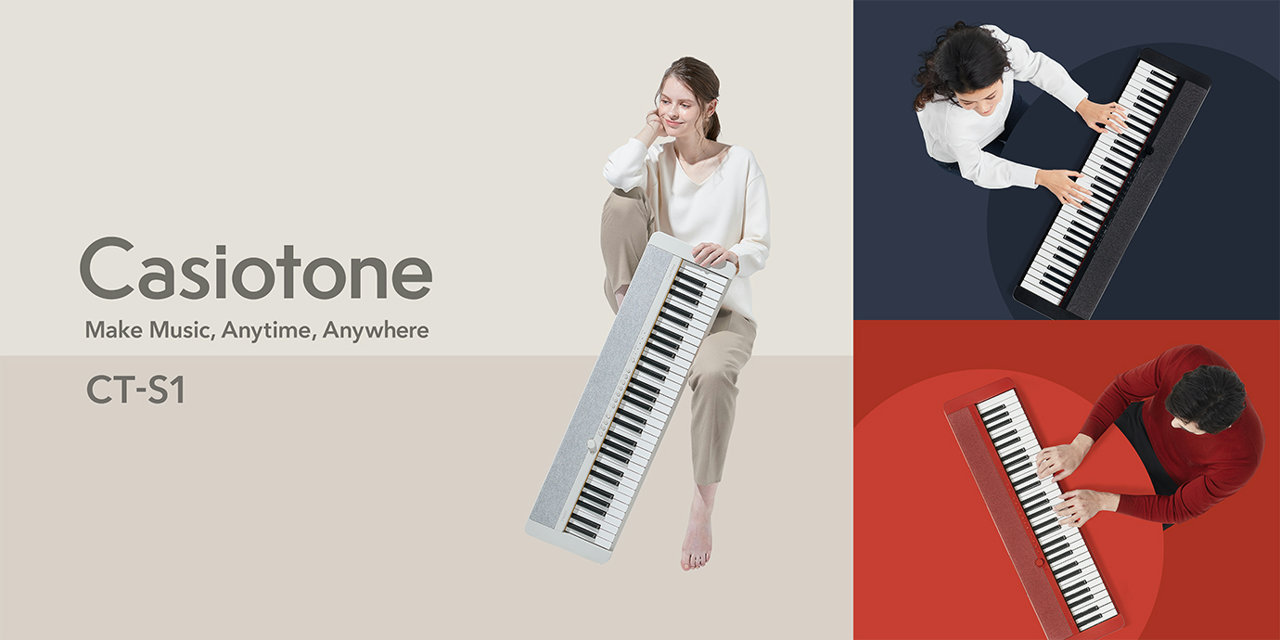 *カシオ“Casiotone”シリーズより2種類の大人向けキーボードが発売です♪ 人気の“Casiotone（カシオトーン）”シリーズより、音楽を手軽に楽しみたい大人に向けて、日常生活との調和をテーマにしたミニマルなデザインの「CT-S1」と、]]スキルや年齢にとらわれず、一人でも家族や友達と一緒で […]