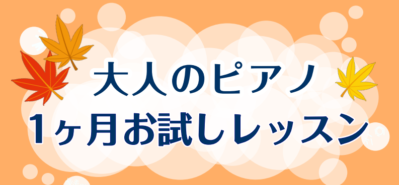 CONTENTS「1ヶ月お試しレッスン」概要レッスン開講日『ピアノサロン』のご案内担当インストラクターについてお申し込みの流れお申し込み・お問い合わせ「1ヶ月お試しレッスン」概要 コースご案内 生活リズムに合わせて選べる！3つのコースからご希望のコースをお選び下さい。 ※1日のレッスンは30分間(＝ […]