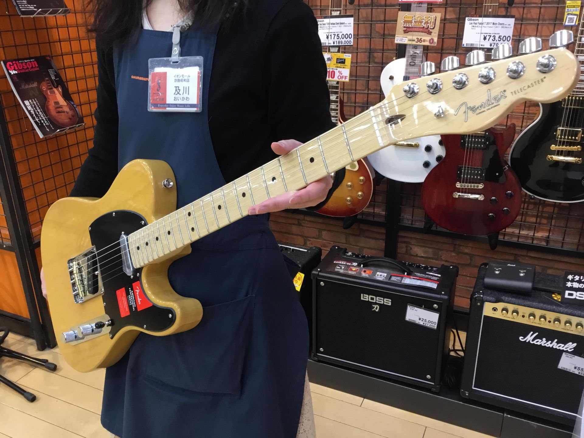 エレキギター新着入荷情報！Fender AM PRO TELE MN/ASH(BTB)