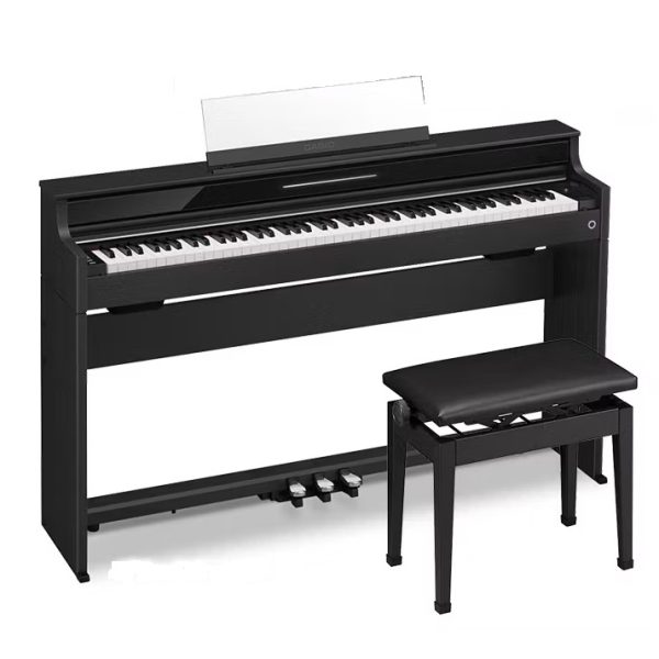 CASIO　AP-S5000GP/S<br />
販売価格 ￥181,500(税込)<br />
<br />
奥行299mmとスリムタイプですが、上位モデルCELVIANOの音色とホールシミュレーターが入っています！<br />
木製ハイブリッド鍵盤、ビジュアルインフォメーションバーで強弱やペダルの踏み具合を目で確認でき、本格的なピアノ体験での練習ができます。