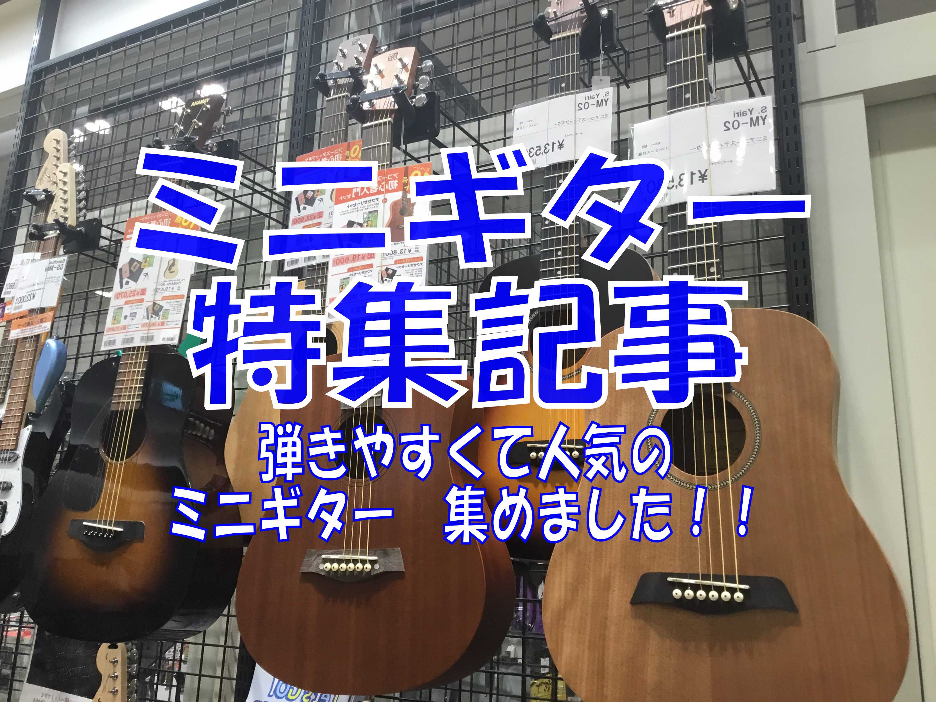 【プレゼントにもオススメ♪】とっても弾きやすいミニギター　ラインナップご紹介【アコースティックギター】