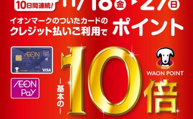 2022年11月18日㈮～27日㈰の10日間はBLACK FRIDAY！イオンカードならポイント10倍で超お得！