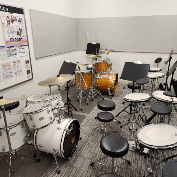 ドラムのレッスン室。