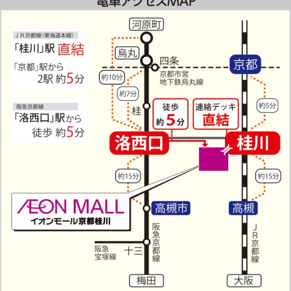 JR桂川駅直結です！