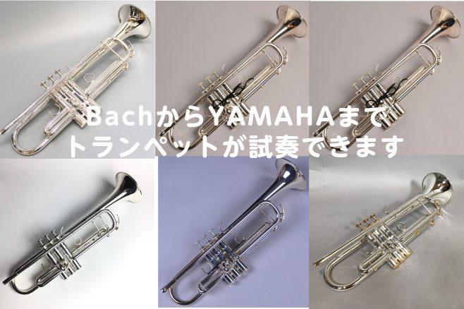 Bach（バック）からYAMAHA（ヤマハ）までいろんなトランペットが試奏 