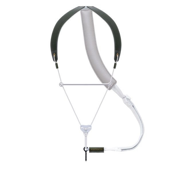 BREATHTAKING Strap Lithe Premium Ⅱ-R<br />
オリーブと銀⿏（ぎんねず）/ OLIVE