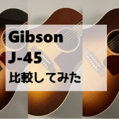 【Gibson】J-45を3モデル比較してみた！