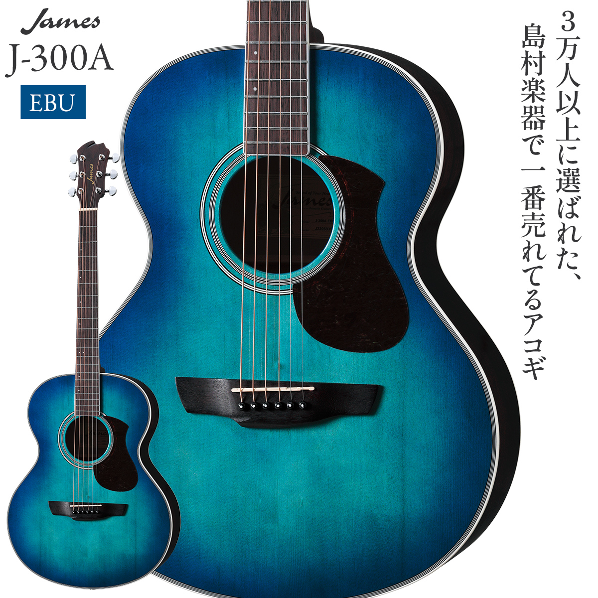 アコースティックギターJames J-300A(EBU)
