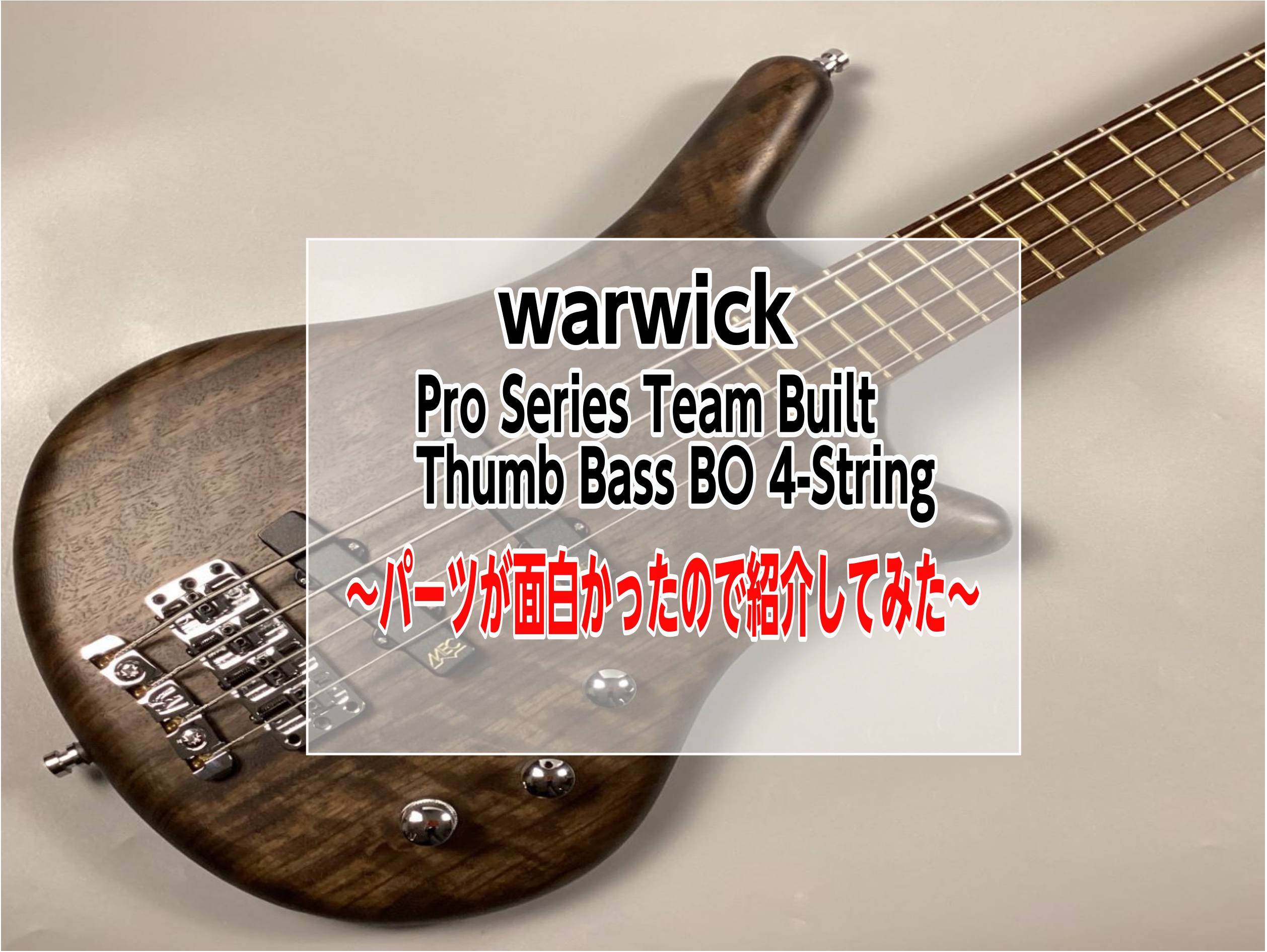 どうもベース担当中尾です～。今回はドイツ製Warwickを紹介していきます～。 CONTENTSWarwickとはPS THUMB BO4 TSパーツ紹介まとめWarwickとは 1982年ドイツにて設立されたブランドです。モダンベースと言えばWarwickという人がいるほど人気ブランドで世界50ヵ […]