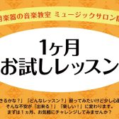 【ピアノサロン】入会金不要！1ヶ月お試しレッスン受付中