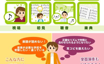 【音楽教室】楽譜が読めない方必見！ソルフェージュってなぁに？