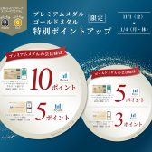 【11月1日(金)～11月4日(月・祝)】三井ショッピングパークカード プレミアムメダル・ゴールドメダル会員限定ポイントアップ