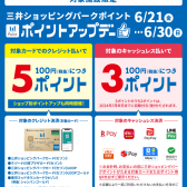 【6月】三井ショッピングパークポイントがたくさん貯まる！お得なキャンペーンのお知らせ