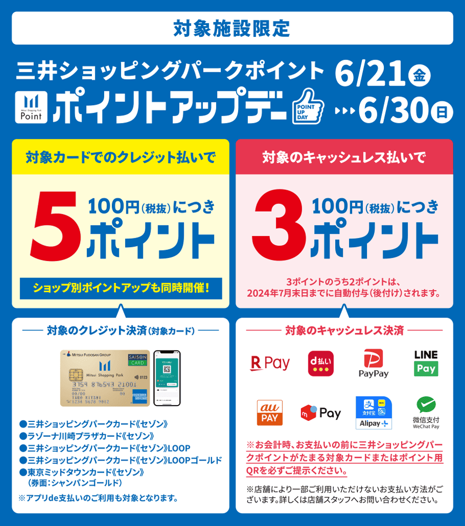楽器のご購入を検討されている皆さまにお知らせです。 下記期間におきまして、『三井ショッピングパークアプリで支払い』によるポイントアップを開催致します！ポイント還元率がいつもよりお得な期間となりますので、ぜひご検討くださいませ。 CONTENTS三井ショッピングパーク『アプリで支払い限定』ポイントアッ […]