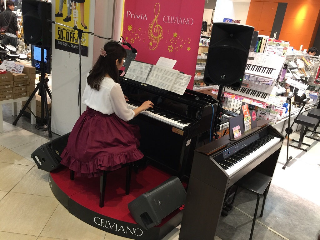 *CASIOグランドハイブリッドピアノによる生演奏を店頭で体感してみて下さい！ [!電子ピアノの中でも最高峰モデル、CASIOグランドハイブリッドピアノ[http://casio.jp/emi/products/gp500bp/::title=GP-500]を使用しての店頭演奏会を開催致します。「横 […]