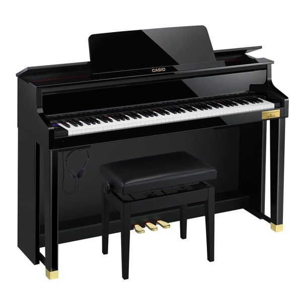 GP-1000<br />
リストやドビュッシーも愛用した世界三大ピアノのひとつ「C.ベヒシュタイン」社共同開発の鍵盤・音を搭載したカシオセルヴィアーノグランドハイブリッドシリーズから島村楽器限定モデルが登場。<br />
グランドピアノと同機構の木製鍵盤を持つGP-510をベースに楽器専門店としてのノウハウやお客様のご要望にお応えした機能を投入。音とタッチにこだわった最高峰の電子ピアノです。<br />
￥462,000(税込)