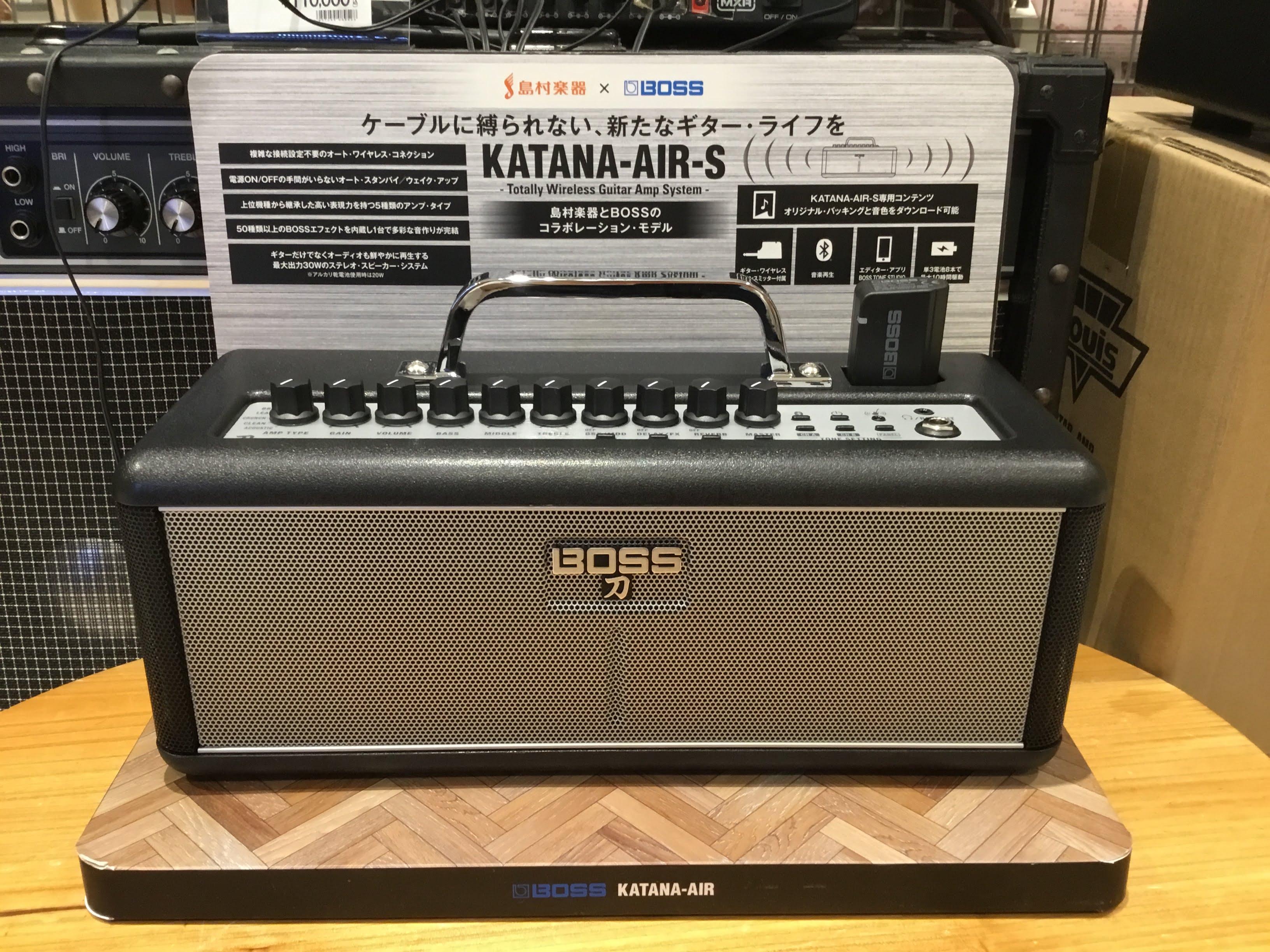 島村楽器とBOSS初のコラボレーションモデル”KATANA-AIR-S"登場。超低レイテンシーで高音質のギターサウンドを再生する完全ワイヤレスギターアンプです。 今回のコラボレーションでは、フロントとコントロールのパネル部分をシルバー色にしたオリジナルカラーを採用し、著作権フリーのバッキングデータ2 […]